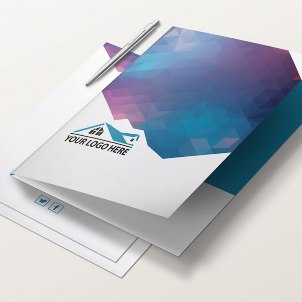 Presentation Folder Gloss x 2 Laminate Brahma Print